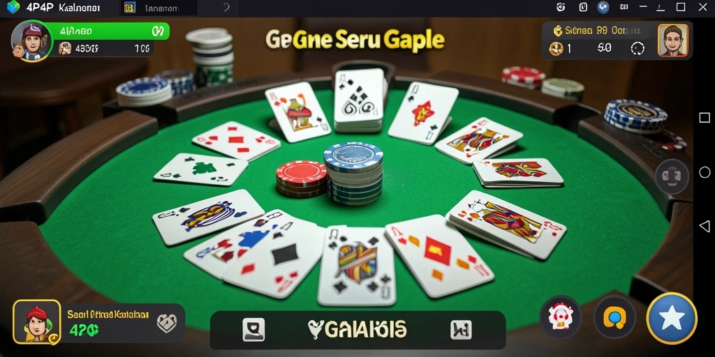 Tampilan menarik gameplay Gaple 4P4P dalam aksi.