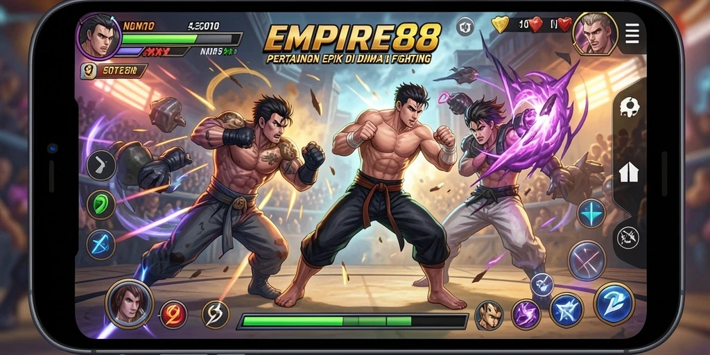 Tampilan nyata dari gameplay pertarungan di EMPIRE88 yang mendebarkan.