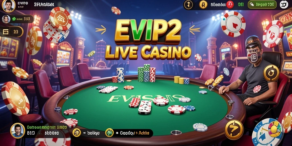 Tampilan gameplay Live Casino EVIP2 yang menegangkan dan interaktif.