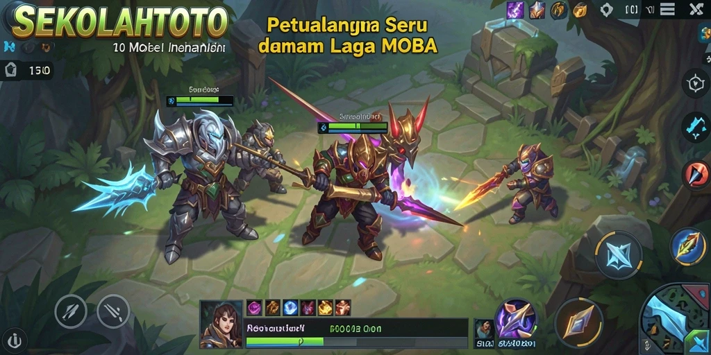 Tangkapan layar gameplay SEKOLAHTOTO dengan karakter yang seru.