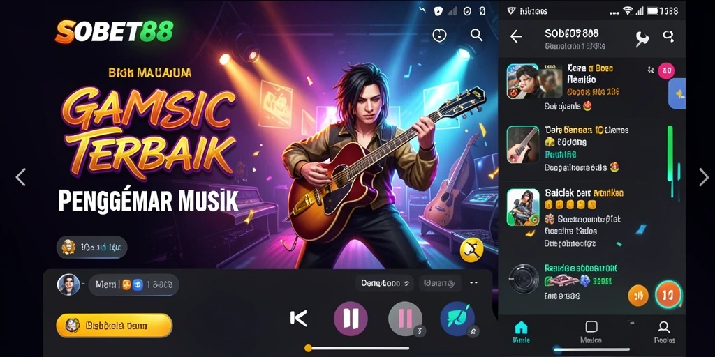 Screenshot gameplay SOBET88 dengan interaksi musik yang menarik.