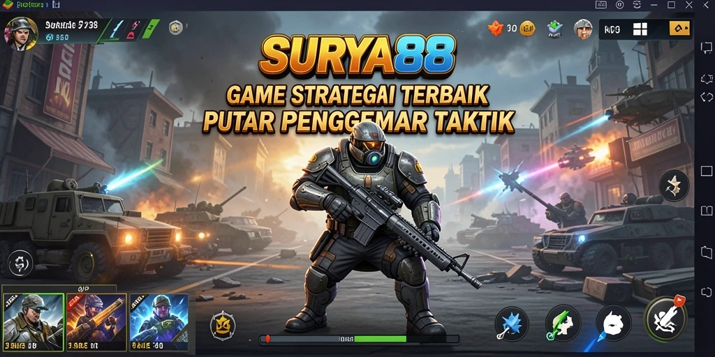 Tampilan menarik dari gameplay <strong>SURYA88</strong> yang menampilkan pertempuran strategi.