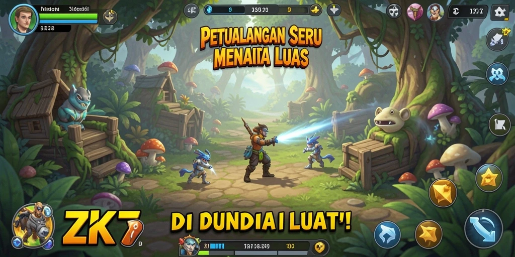 Gameplay ZK7 menampilkan petualangan seru dan tantangan menarik.